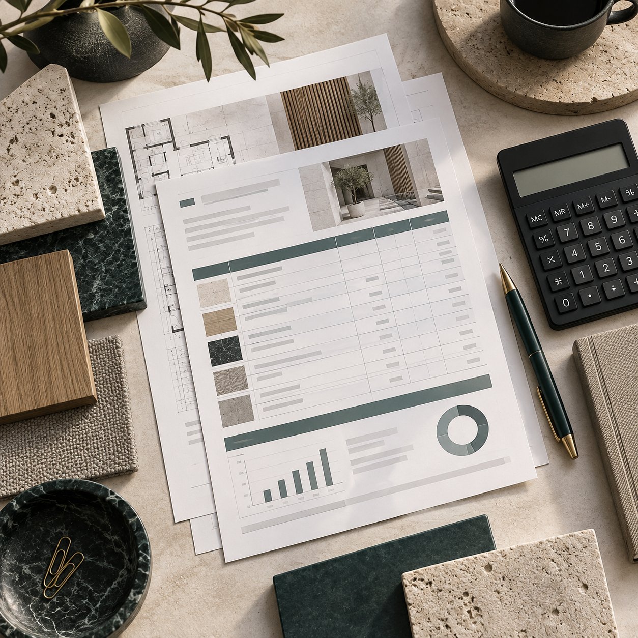 Cost planning, quotations and material selection — Commercial