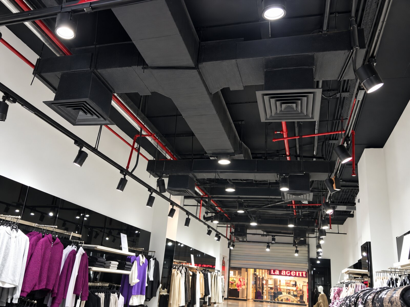Venti, Cairo Festival City — earlier design — retail interior with exposed services and merchandise displays