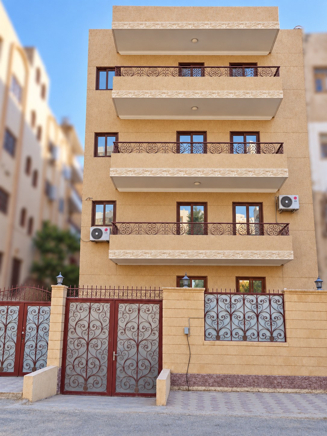 Villa 833 - ElSabe Residence — beige building 833 facade in 6th of October