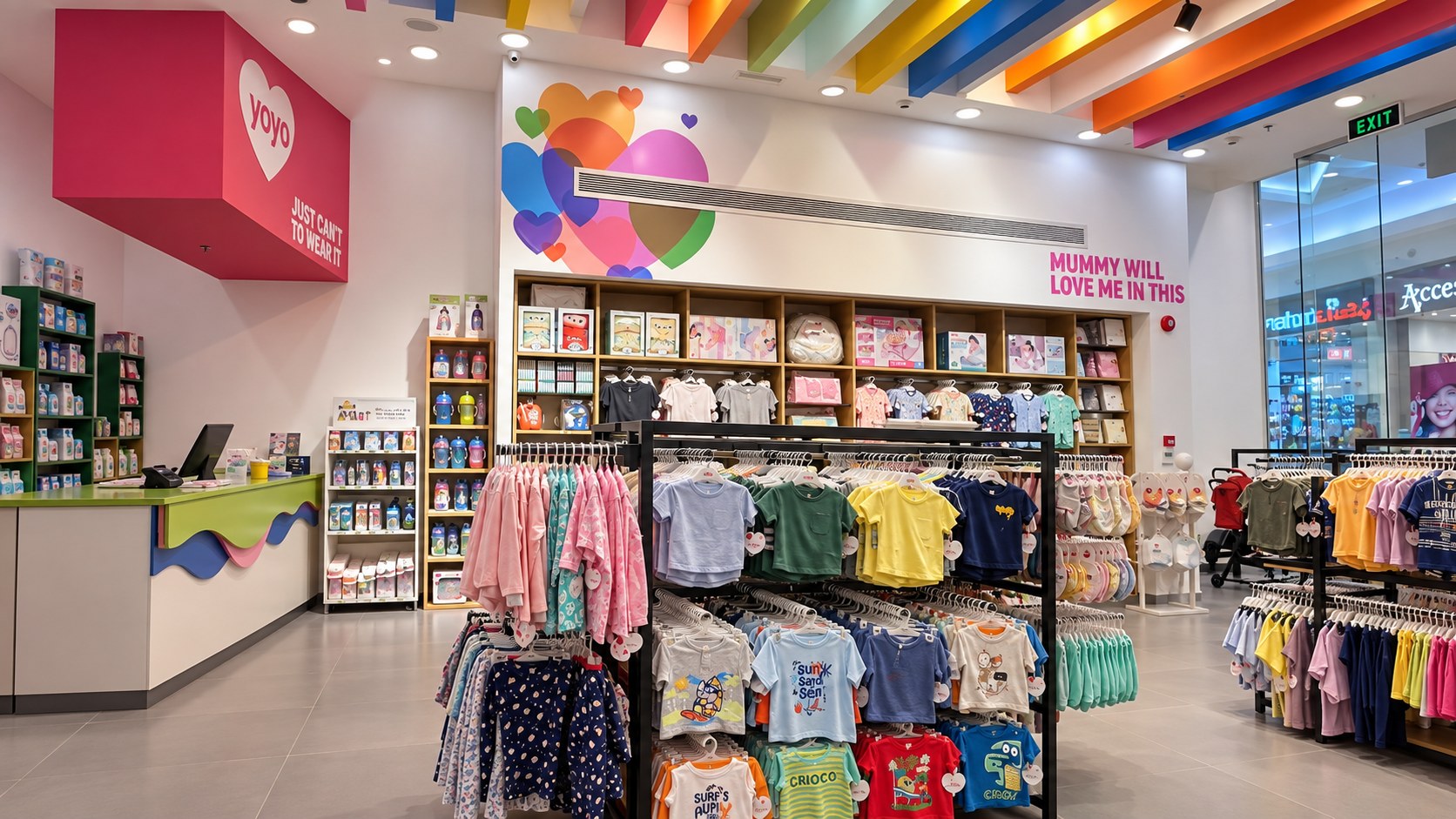 YOYO - Mall of Arabia — Yoyo MOA’s Colorful Merchandising Interior