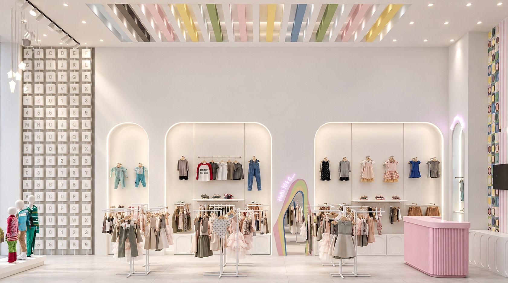 YOYO - Mansoura mall — Pastel YOYO Kidswear Shop Interior